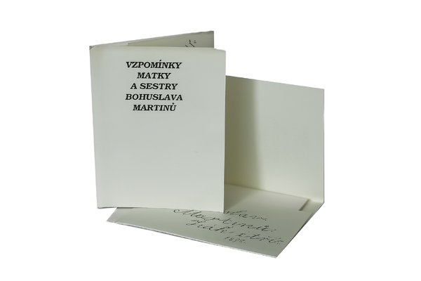 Vzpomínky matky a sestry Bohuslava Martinů